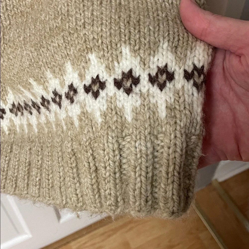 Handmade wool knit fair isle unisex sweater men’s size medium women’s large - Picture 4 of 15